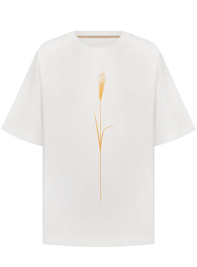 Футболка оверсайз з колосом GANNA PTASHKA (GNPT_T-SWKolos/Bird_SS23_21)