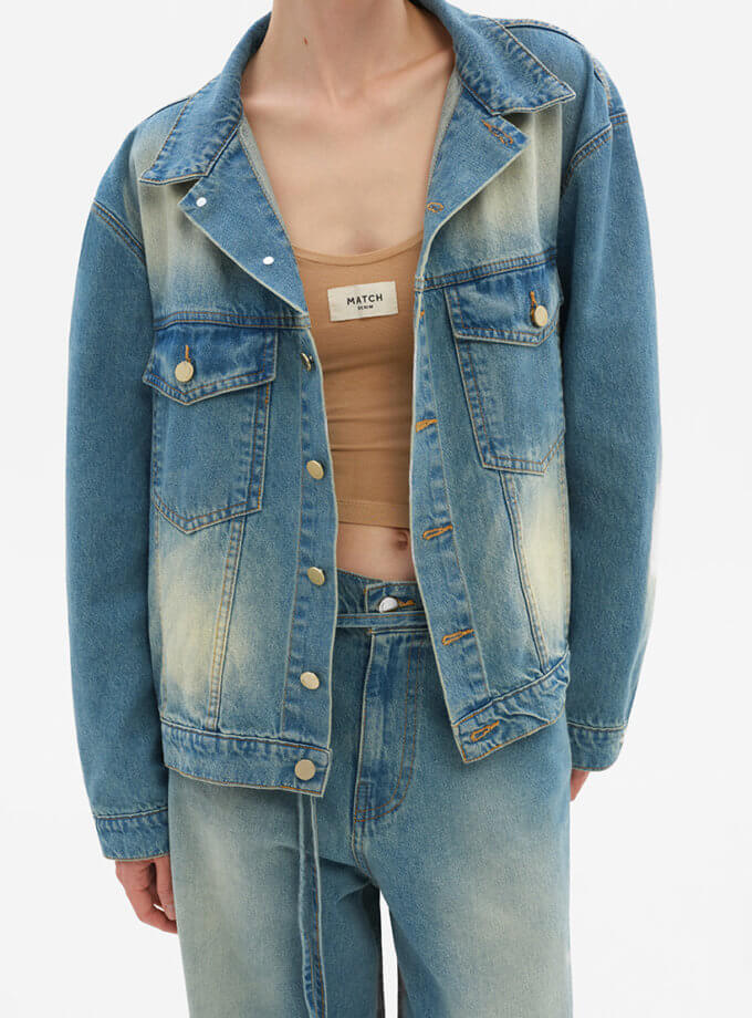 Вінтажний бомбер MATCH DENIM (MTCH_P24-VGE-JACKET-OS) - фото 7