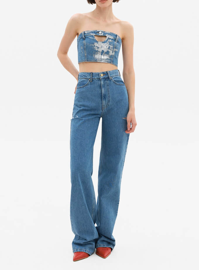 Джинси з розрізами на стегнах MATCH DENIM (MTCH_SP24-JNSWR-BLUE)