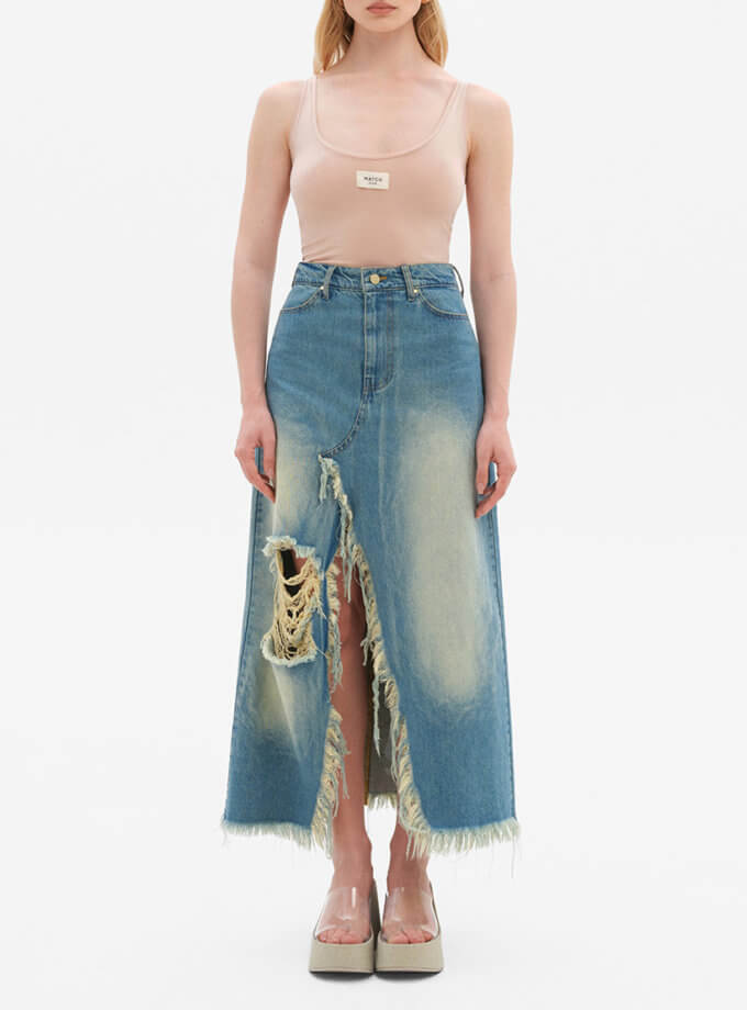 Вінтажна спідниця міді MATCH DENIM (MTCH_SP24-SKIRT-VINTAGE)
