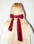 Бордо оксамитовий бант для волосся на заколці NESAMOVYTO (NST_BWBORDO)