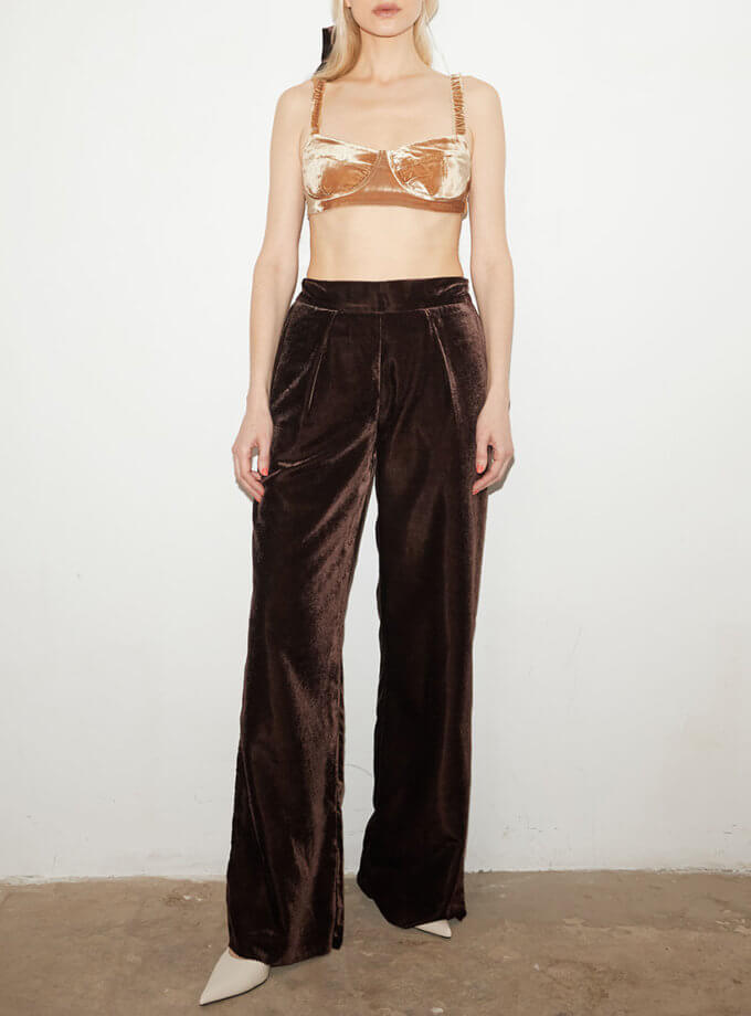 Золотий оксамитовий бант для волосся на заколці NESAMOVYTO (NST_BWGOLD) - фото 4