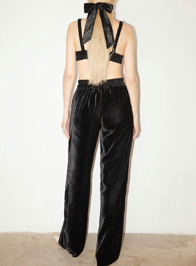 Чорний костюм з шовкового оксамиту NESAMOVYTO (NST_suitblack)