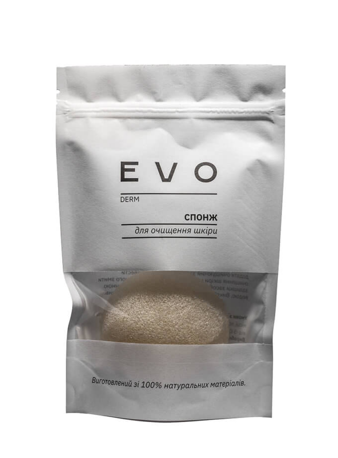 Спонж для очищення шкіри білий EVO DERM (EVO_800_2124)
