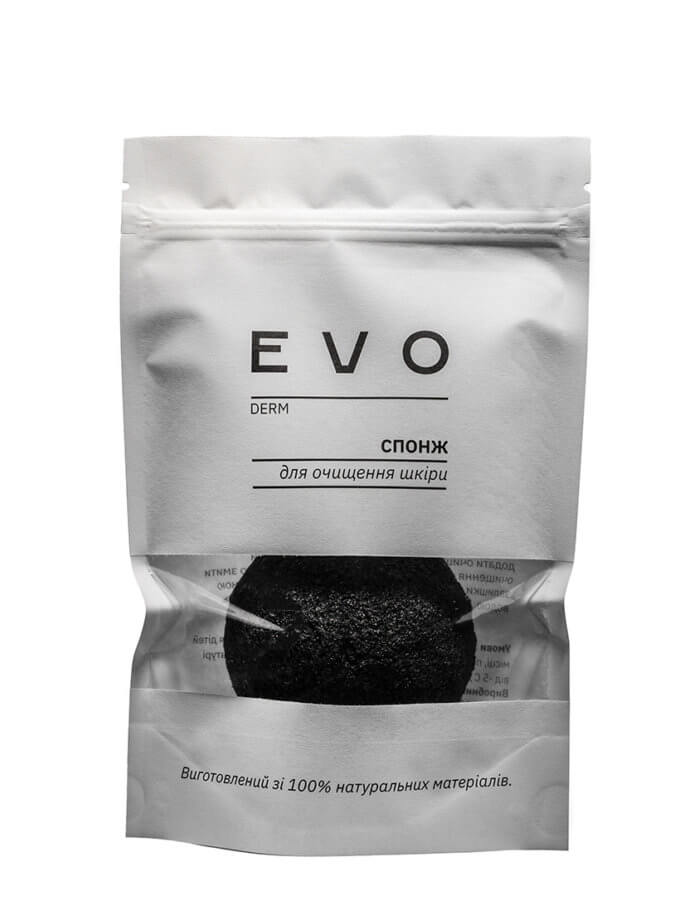 Спонж для очищення шкіри чорний EVO DERM (EVO_800_2124_bl)