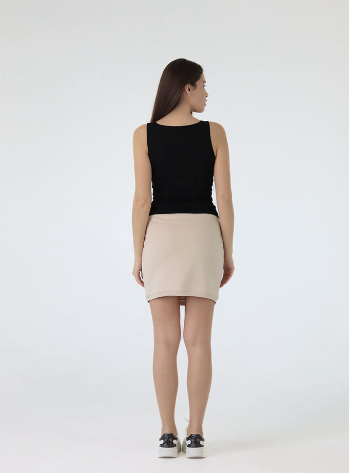 Спідниця зі швами назовні молочного кольору MAXAVI (MX_2408)