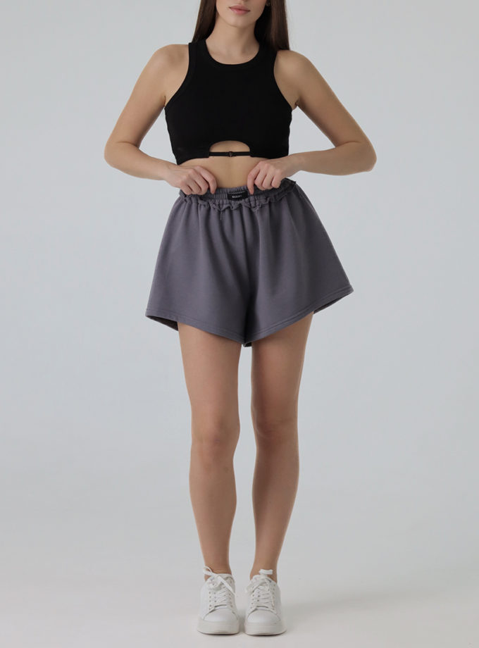 Шорти-кльош сірого кольору MAXAVI (MX_2403-2)