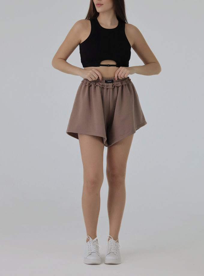 Шорти-кльош кольору мокко MAXAVI (MX_2405)