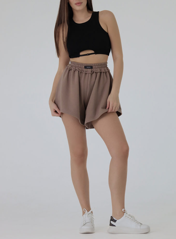 Шорти-кльош кольору мокко MAXAVI (MX_2405)