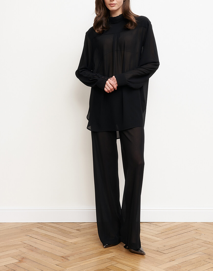 brands_387 Чорна блуза з шифону KOLOSOVA (KLSVSP251) - фото 3