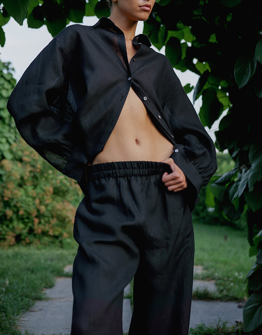 img03 (24-01B01-BL) Сорочка Black Basic FICHI (FCH_24-01B01-BL) - фото 7