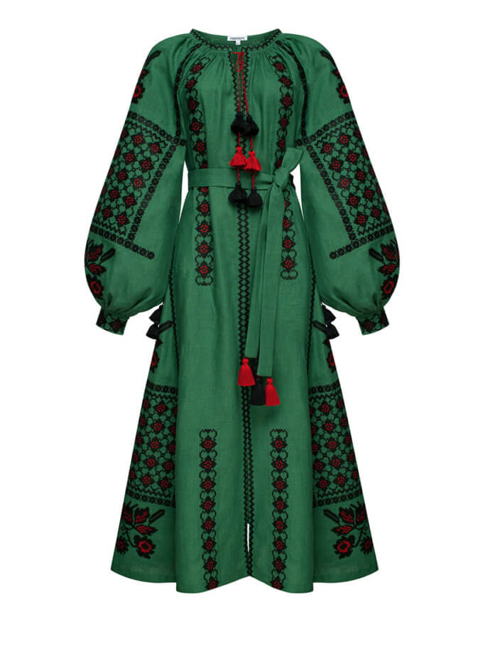 Зелений Шик міді сукня FOBERINI (FOBERI_1108)