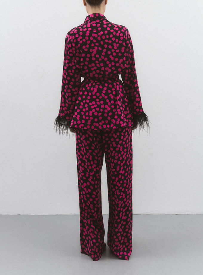 Костюм в рожеву цятку зі з'ємним пірʼям TWINSIS CLOTHES (TW_SS 337733)