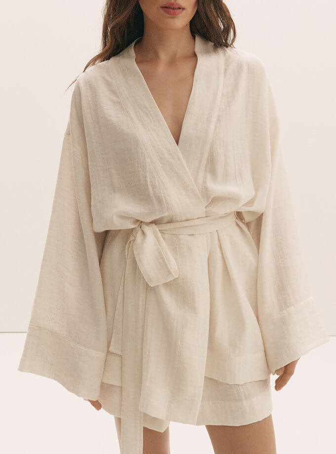 Костюм кімоно з льону молочний FIORE BIANCO (FRBC_FB_1206_kimono_wh) - фото 15