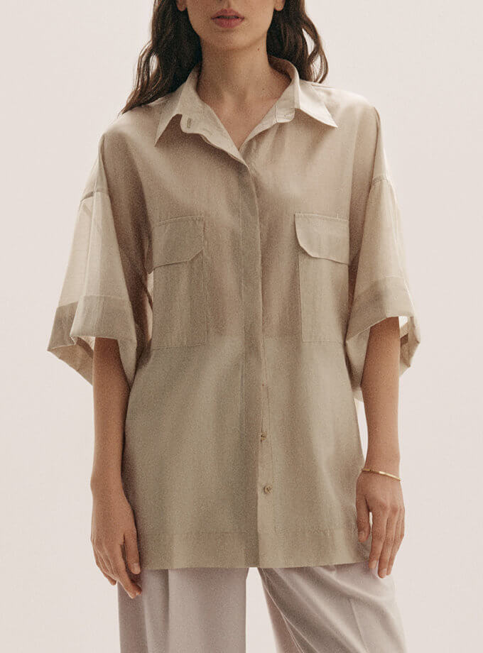 Сорочка з тенселу FIORE BIANCO (FRBC_FB_0807_ten)