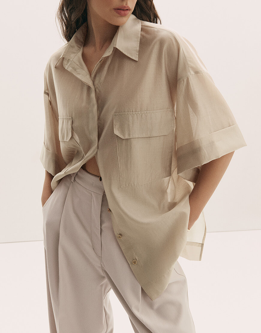 131841_PS Сорочка з тенселу FIORE BIANCO (FRBC_FB_0807_ten) - фото 5