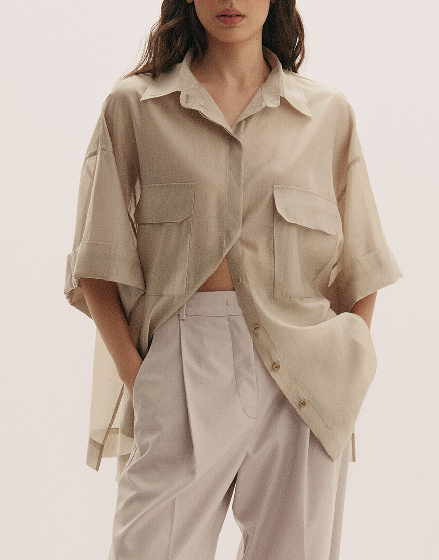 1318462_PS Сорочка з тенселу FIORE BIANCO (FRBC_FB_0807_ten) - фото 4