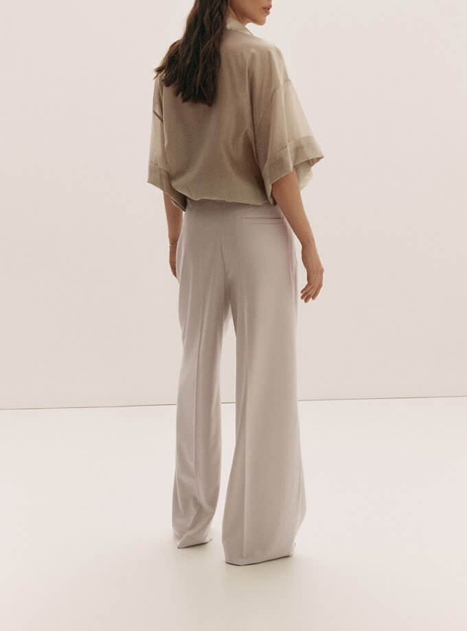 Штани прямі світло-сірі FIORE BIANCO (FRBK_FB_0807_24)