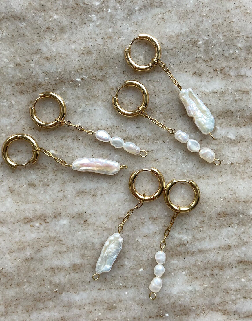 3F2BCFFE-F6D2-438F-B058-95A13ACB2402 Асиметричні сережки на ланцюжках NSTONE (NST_NS2) - фото 3