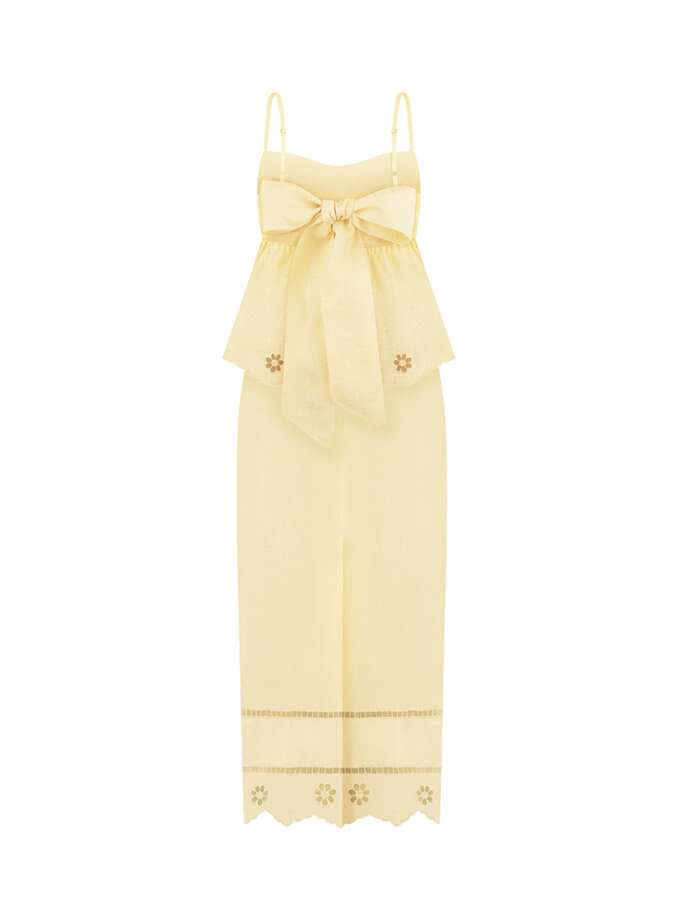 Дерево життя жовта спідниця FOBERINI (FOBERI_SS24006)