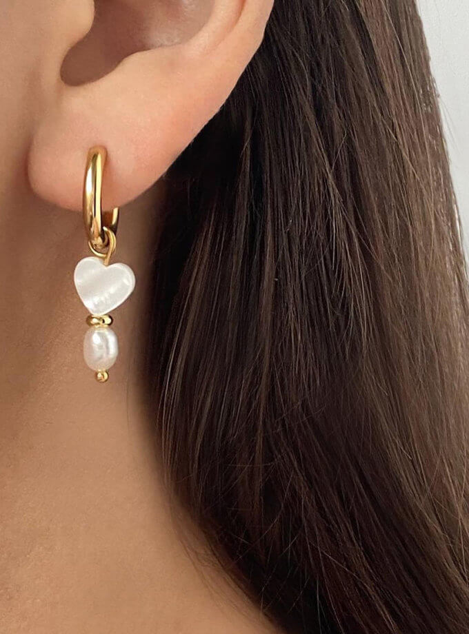 Асиметричні сережки з серцями NSTONE (NST_NS7)