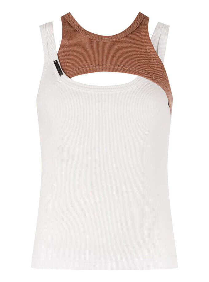 Майка біла з цегляною деталькою 7/11 SEVEN ELEVEN (SE_SE25Sng_WBr)