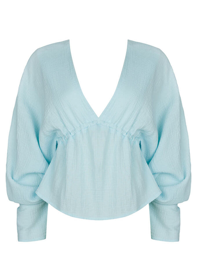 Блуза блакитна легка котонова 7/11 SEVEN ELEVEN (SE_SE25KmnZn_Bl)