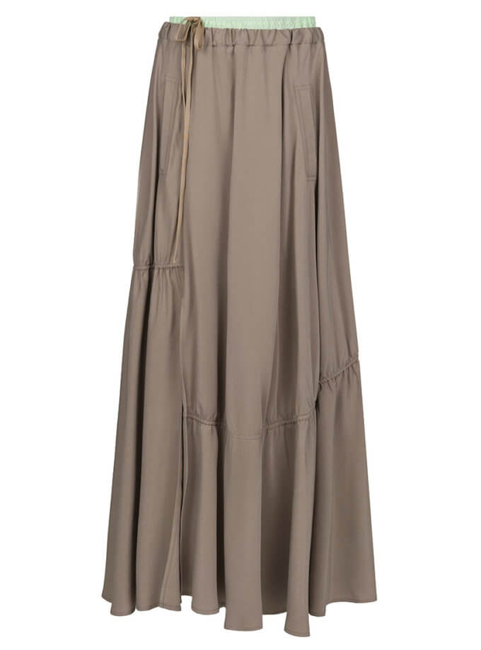 Спідниця коричнева на затяжках максі 7/11 SEVEN ELEVEN (SE_SE25SkCrg_Br)