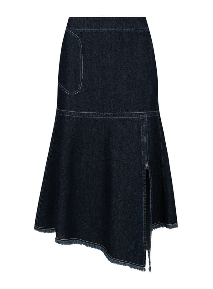 Спідниця синя джинсова кльош асиметрична 7/11 SEVEN ELEVEN (SE_SE25SkAsm_Bl)