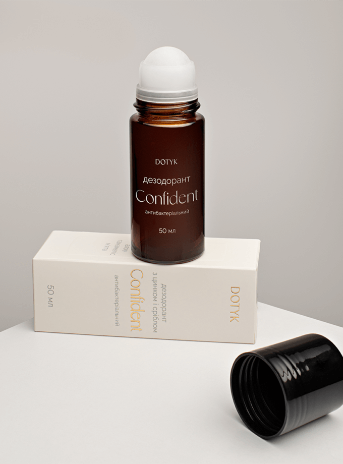 Антибактеріальний дезодорант Confident з цинком і сріблом DOTYK (DTK_4820263290248)