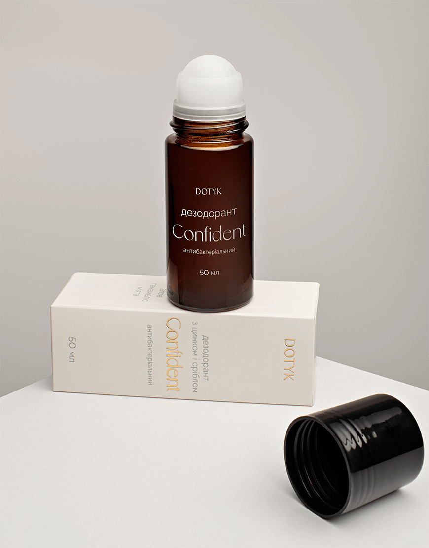 Dotyk_4confident Антибактеріальний дезодорант Confident з цинком і сріблом DOTYK (DTK_4820263290248)