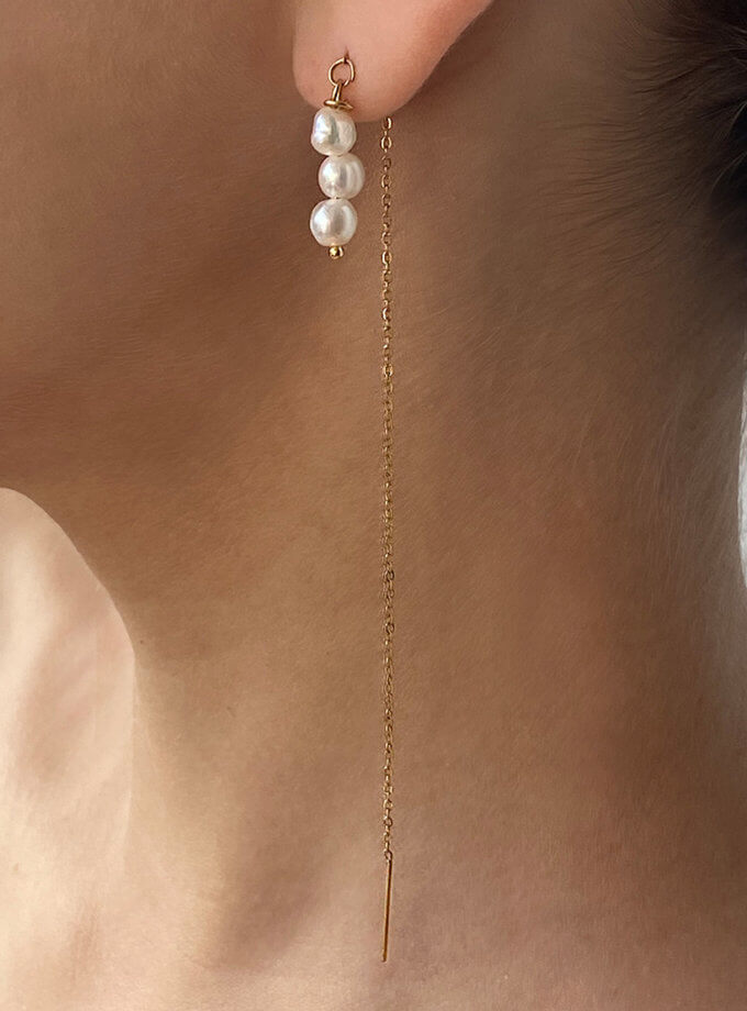 Довгі сережки на ланцюжках NSTONE (NST_NS3)