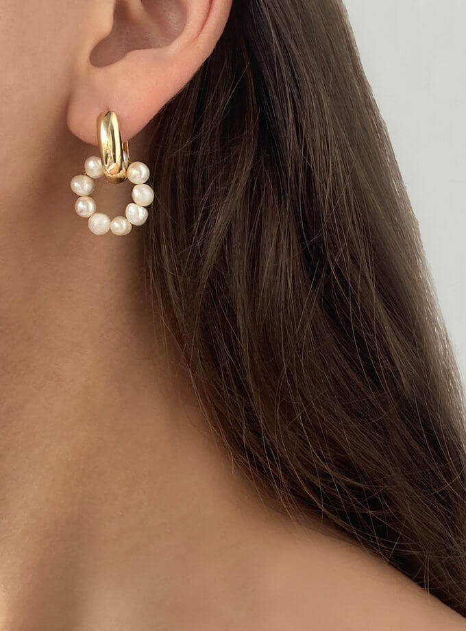 Сережки Pearl Hoops NSTONE (NST_NS8)