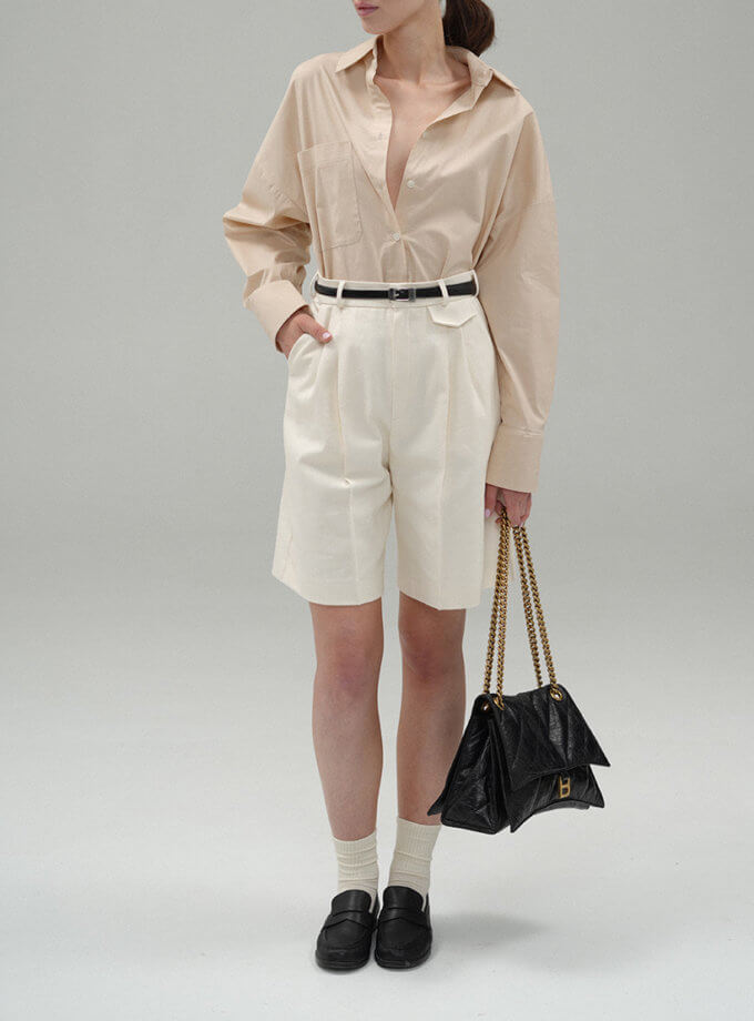 Бермуди котонові кольору-айворі TWINSIS CLOTHES (TW_SS32765)