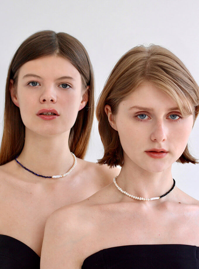 Чокер half pearl blue NSTONE (NST_NS36)