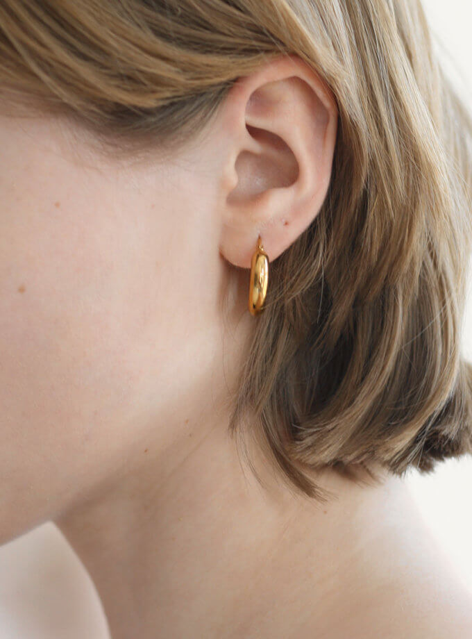 Сережки кільця 20мм в золоті NSTONE (NST_NS12)