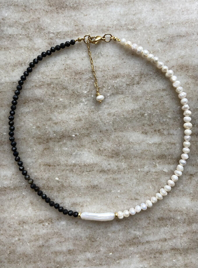 Чокер half pearl black NSTONE (NST_NS35)