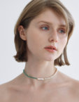 Чокер half pearl green NSTONE (NST_NS34)