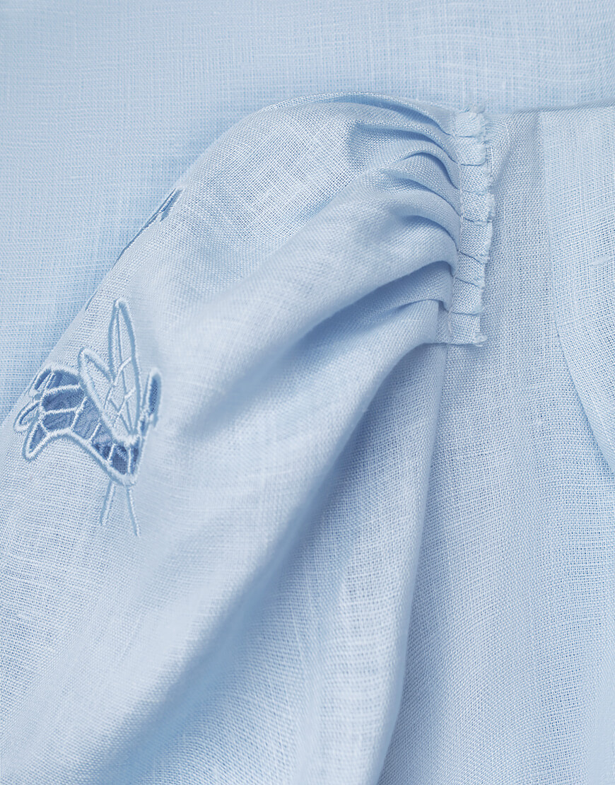 IMG_9058 Дерево життя блакитна міді сукня FOBERINI (FOBERI_SS24025) - фото 3