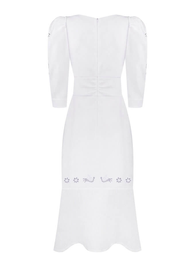 Дерево життя біла міді сукня FOBERINI (FOBERI_SS24023)