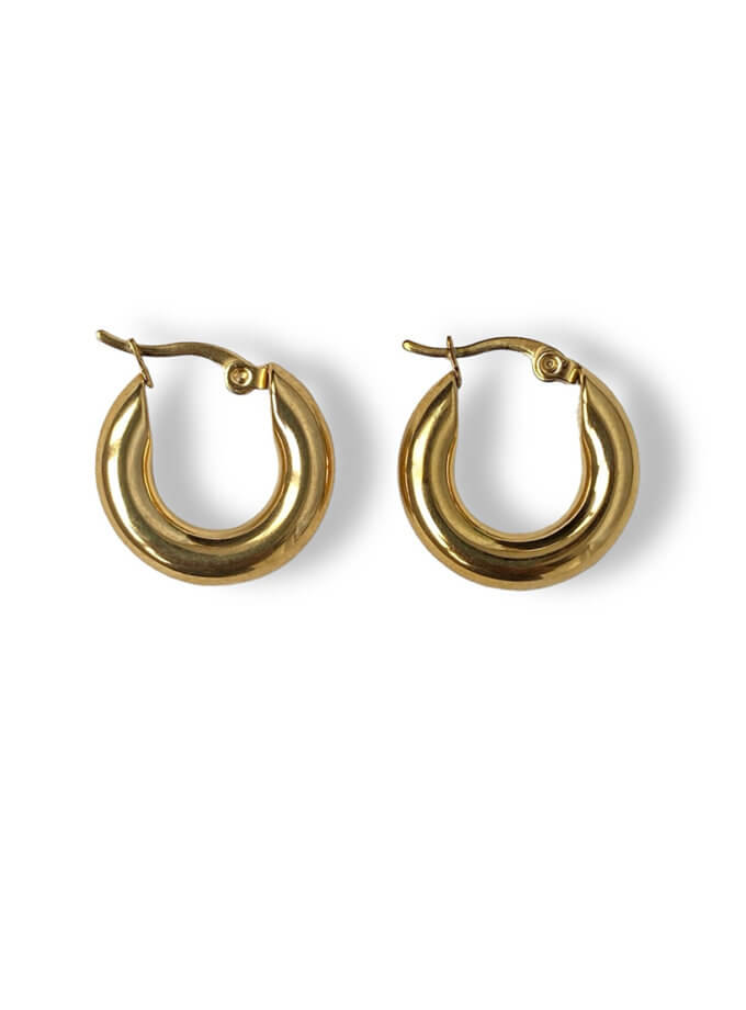 Сережки кільця 25мм в золоті NSTONE (NST_NS13)