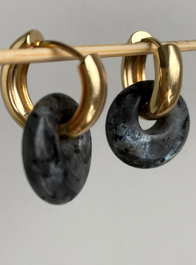 Сережки трансформери з лабрадоритом NSTONE (NST_NS22)