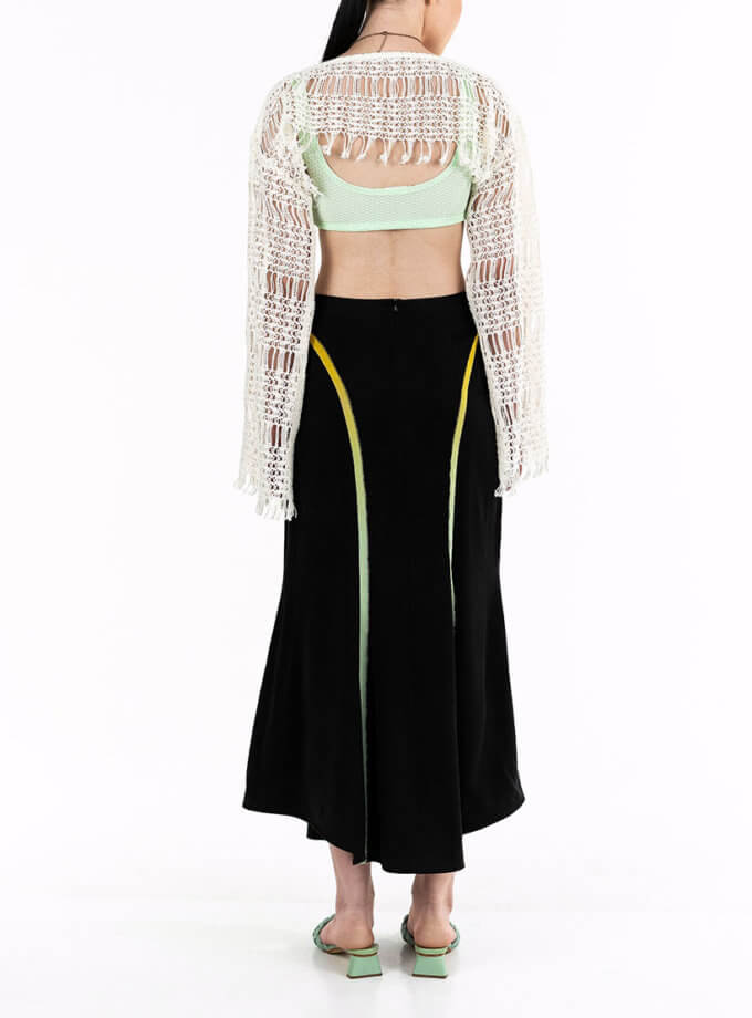 Спідниця чорна максі годе 7/11 SEVEN ELEVEN (SE_SE25SkCrg_Br-1)