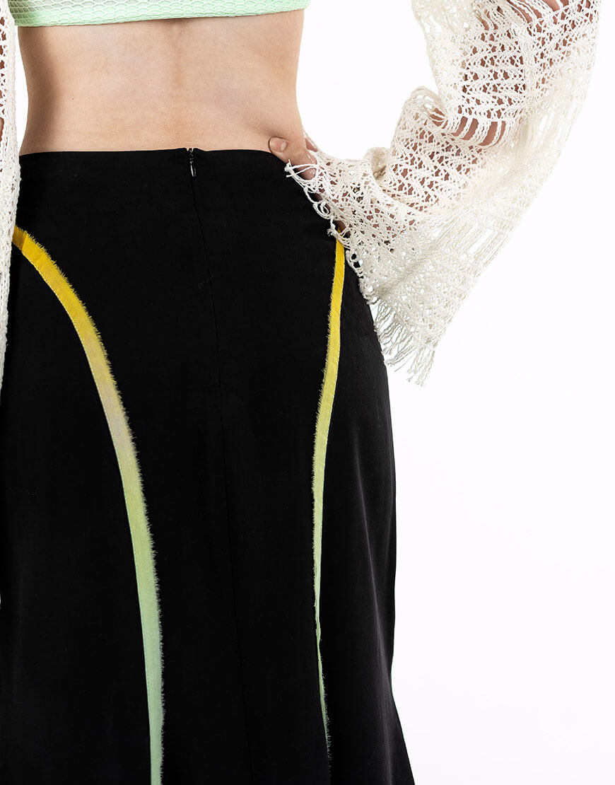 Seven_Eleven_ZDO_151 Спідниця чорна максі годе 7/11 SEVEN ELEVEN (SE_SE25SkCrg_Br-1) - фото 6