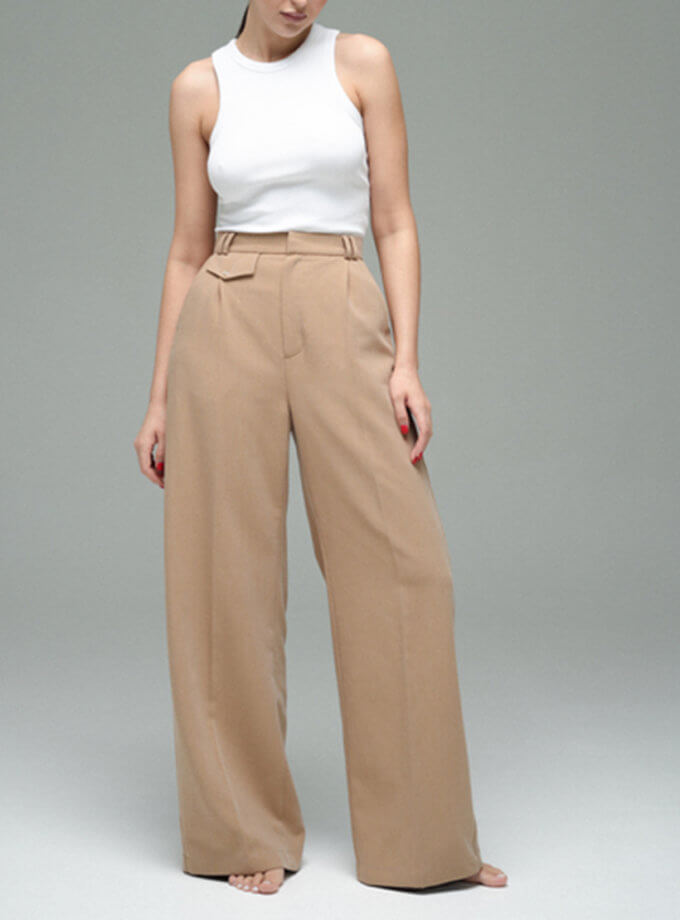 Брюки-палаццо пісочного кольору TWINSIS CLOTHES (TW_SS 67509)