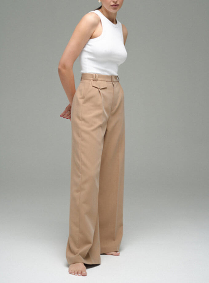 Брюки-палаццо пісочного кольору TWINSIS CLOTHES (TW_SS 67509)