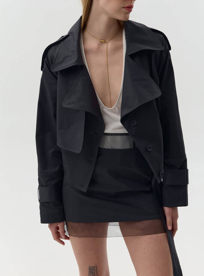 Тренч літній вкорочений NI GRAMA DRAMY (NGD_mono_trench)