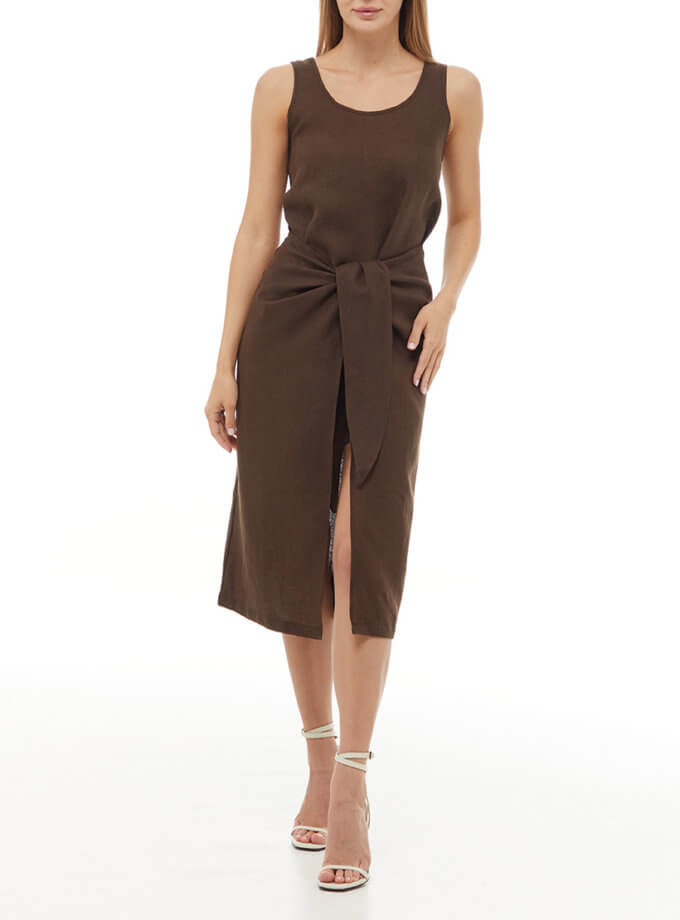 Сукня міді шоколадна GRAMMA (GRM_grmm00012)