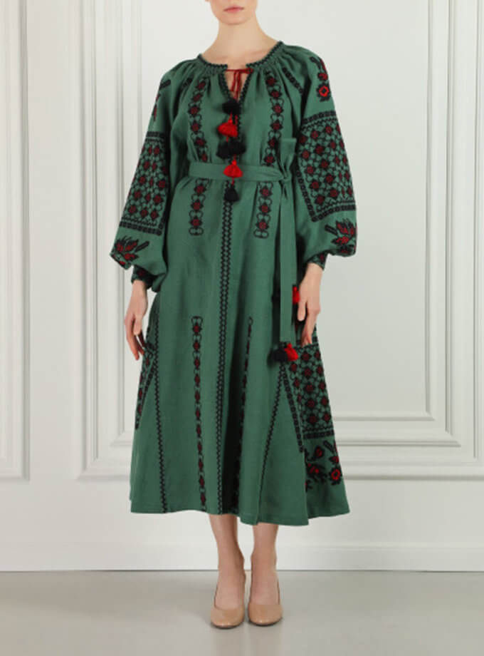 Зелений Шик міді сукня FOBERINI (FOBERI_1108)