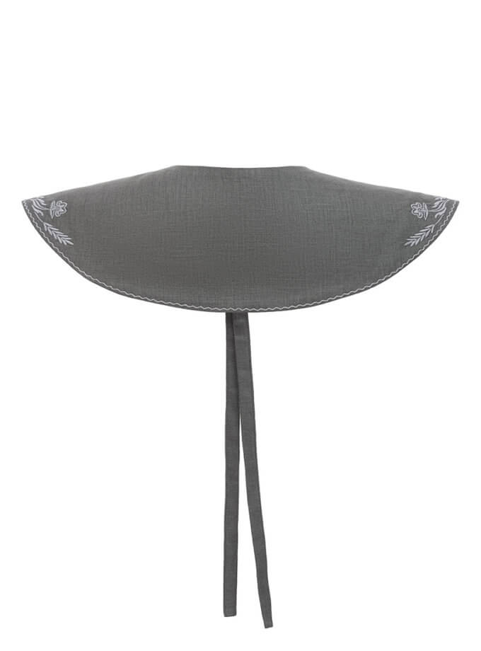 Сірий комір з контрасною вишивкою Вітрильник ETNODIM (ETN_Sailboat)